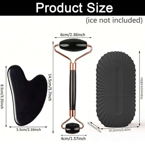 3-in-1 Ice Face Roller and Gua Sha Set